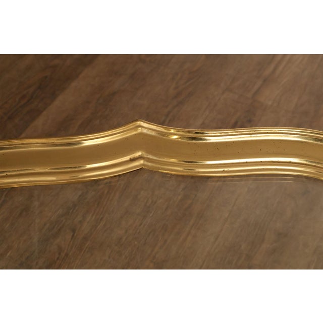 Late 20th Century LaBarge Scalloped Brass And Glass Coffee Table For Sale - Image 5 of 18