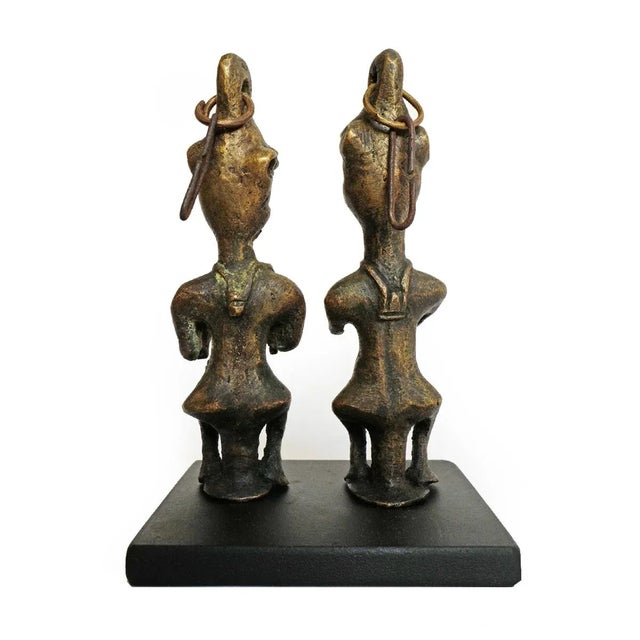 Early 20th Century Early 20th Century Bronze Ogboni Edan Staff Figures For Sale - Image 5 of 7