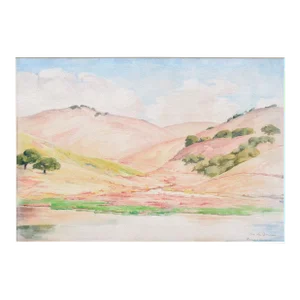 Aromas California Pink and Gold Hills Landscape by Cor De Gavere Jolly Daubers