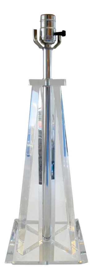 Mid Century Karl Springer Style Lucite Faceted Lamp