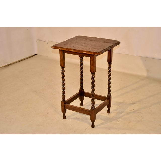 1900 - 1909 Circa 1900 English Oak Occasional Table For Sale - Image 5 of 6