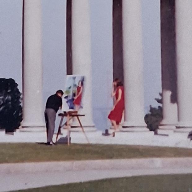 Red Mid 20th Century Dimitrie De Berea Oil on Canvas Great Provenance! For Sale - Image 8 of 13