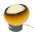 Italian Space Age White Acrylic Clan Lamp with Brown Shade from Guzzini, 1970s For Sale - Image 3 of 9