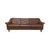 Vintage mid-century Danish modern brown leather three-seater in the manner of Aage Christiansen's "Matador" sofa. Features...