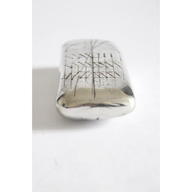 1980s Post-Modern Abstract Pewter Sculpture by Walter Valentini, 1980 For Sale - Image 5 of 18