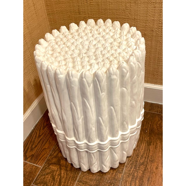 Italian Mid Century Asparagus White Side Table Garden Stool Chairish