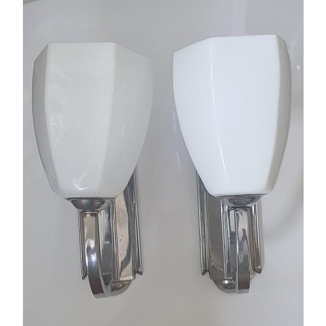 1920s French Art Deco Wall Lamps, 1920s, Set of 2 For Sale - Image 5 of 5
