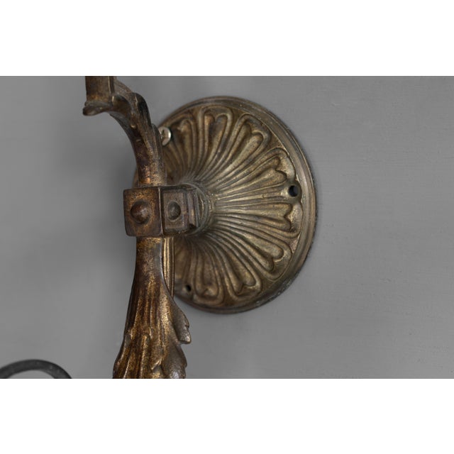 1900 - 1909 Antique Wall Lights in Brass, 1900, Set of 2 For Sale - Image 5 of 8
