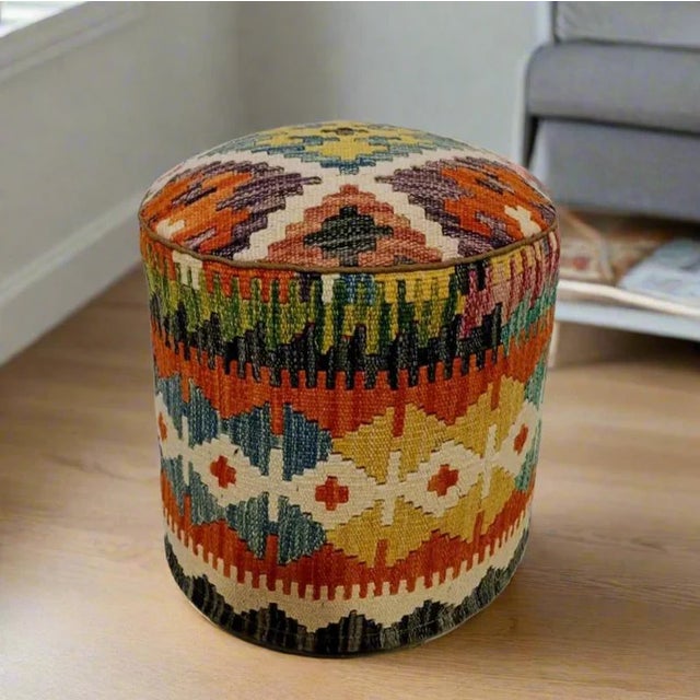 Our unique kilim rug stools are made from 100% wool rugs. A kilim rug is a decorative flat weave rug that has no pile....