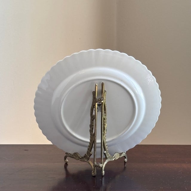 Ceramic Vintage English Bone China Decorative Dessert Plate For Sale - Image 7 of 15