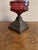 Late 19th Century Victorian Cranberry Glass Oil Lamp, 1880s For Sale - Image 5 of 7