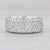 Metal 1.20ctw Pave Diamond Ring 14k White Gold Size 7.25 Wedding Anniversary Band For Sale - Image 7 of 8