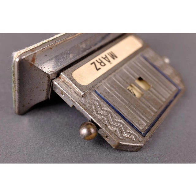 Vintage Art Deco Chrome-Plated Perpetual Calendar For Sale - Image 11 of 13