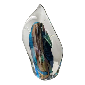 1995 Signed Randy Strong Free Form Dichroic Glass Sculpture