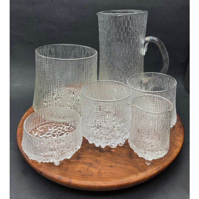 Glass Vintage Iittala "Ultima Thule" Cocktail Set Designed by Tapio Wirkkala, 6 Pieces For Sale - Image 7 of 12