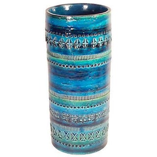 Mid-Century Modern Bitossi for Raymor Blue Vase For Sale