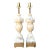 Vintage Carved Alabaster Leaves Lamps - A Pair For Sale
