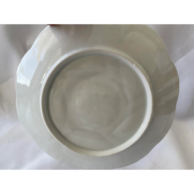 White Antique Majolica White Oyster Plate For Sale - Image 8 of 10