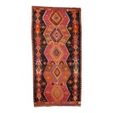 Vintage Handwoven Turkish Kars Kilim Rug For Sale