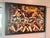 A striking large-scale contemporary painting depicting four stylized female musicians in a vibrant Cuban street scene....