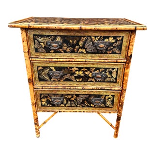 19th Century English Bamboo Chest of Drawers For Sale