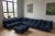 Blue Microfiber Togo Living Room by Michel Ducaroy for Ligne Roset, 1970, Set of 5 For Sale - Image 17 of 17