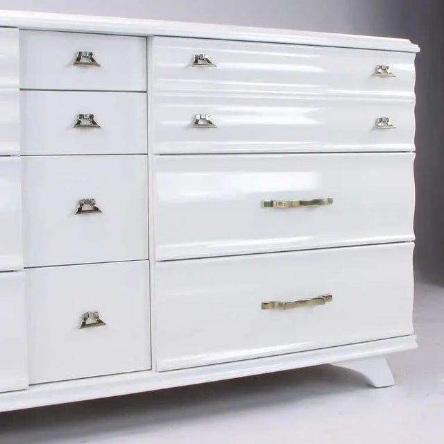 White White Lacquer Fluted Front Dresser by Kling Furniture For Sale - Image 8 of 11