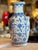 Blue and White Chinoiserie Tall Vase For Sale - Image 4 of 9