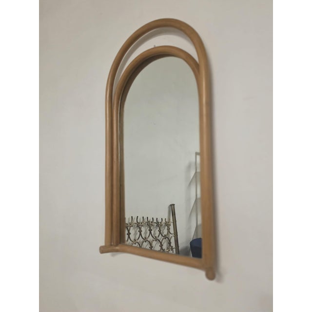 Bamboo Console Table with Mirror, 1980s, Set of 2 For Sale - Image 10 of 16