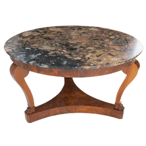 19th Century French Restauration Period Marble Center Table