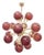 21st Century Diciotto Polished Brass Frosted Amethyst Murano Sputnik Chandelier by Fabio LTD For Sale