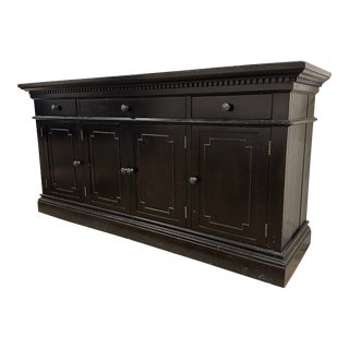 Restoration Hardware St James Panel Media Console Black For Sale