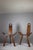 Brutalist Mid-Century Modern Brutalist Tripod Chairs with Hand Carved Details, 1950s, Set of 2 For Sale - Image 3 of 17