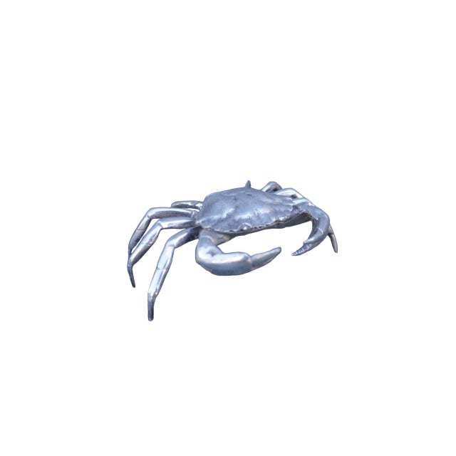 A wonderfully unique and charming sterling silver vanity box, naturalistically modeled in the form of a crab. Crafted in...