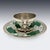 Antique 20th Century Norwegian solid silver cup and saucer by Marius Hammer. Crafted in the Art Nouveau style, decorated...