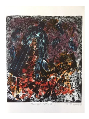 Barbara Wagner "You Live With It I" Abstract on Somerset Paper 2019