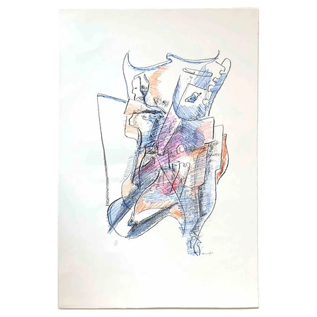 Antonio Marasco, Abstract Composition, Lithograph, 1970s For Sale