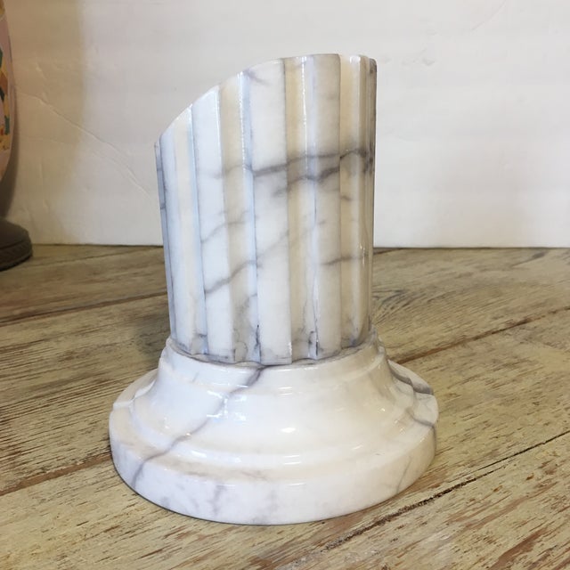 Ducceschi Hand Carved Italian Volterra Alabaster Greco Roman Column