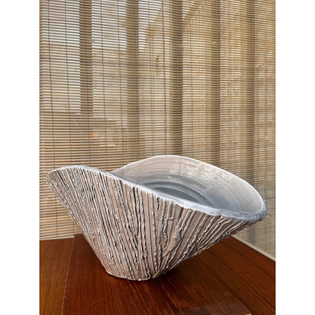 2000 - 2009 Large Early 21st Century Textured Ceramic Bowl/Centerpiece by Abigails Italy. For Sale - Image 5 of 13
