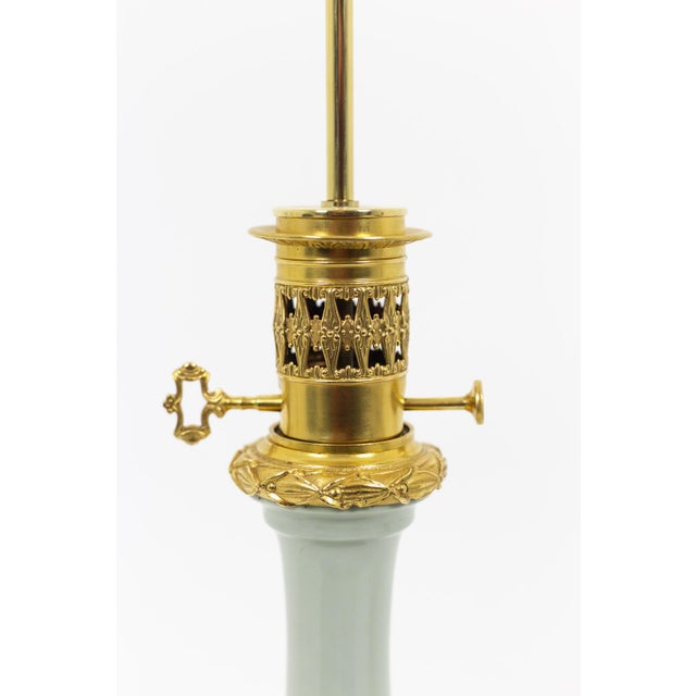 Lamps in Celadon Porcelain, 1880s, Set of 2 For Sale - Image 5 of 8