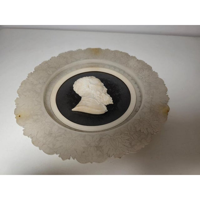 Antique Grand Tour Carved Alabaster Portrait Relief of Michelangelo, 1890 For Sale - Image 11 of 14