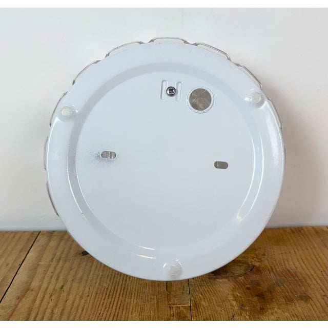 White Vintage Glass Wall Light, 1970s For Sale - Image 8 of 17