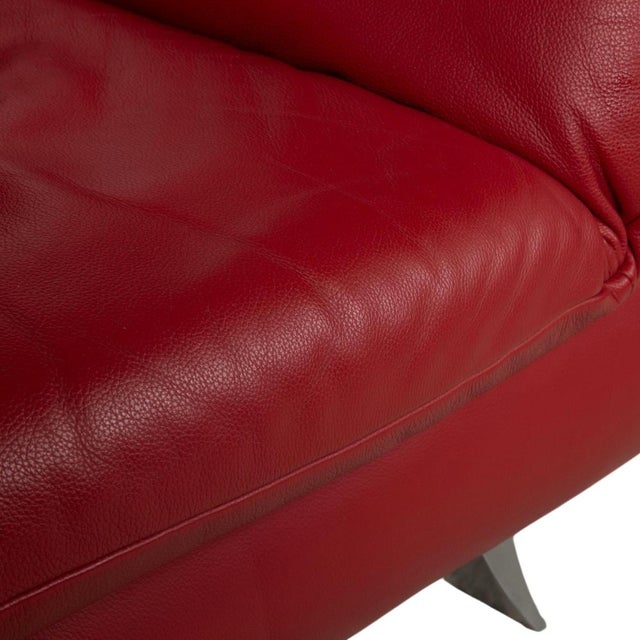 Red Chair in Red Leather from Koinor Rossini For Sale - Image 8 of 17