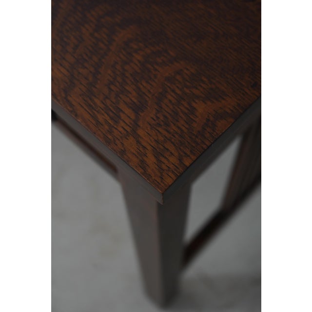 Stickley Mission Oak Spindle Writing Desk For Sale - Image 11 of 18