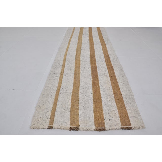 Vintage Turkish Stripe Kilim Runner For Sale - Image 4 of 10