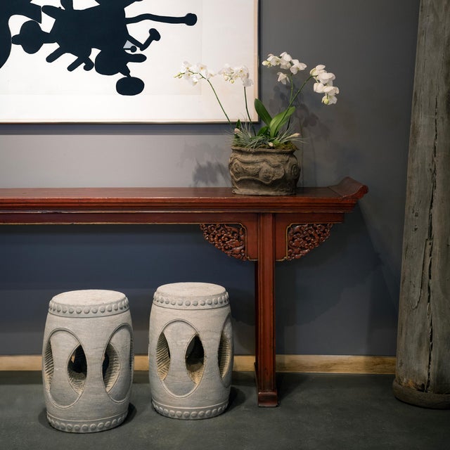 Drum-form stools such as this were traditionally used in gardens and outdoor pavilions where upper class scholars read,...