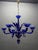 1980s Vintage Blue and White Murano Chandelier, Italy, 1980s For Sale - Image 5 of 15