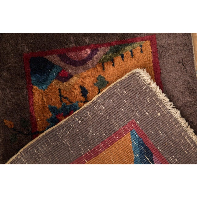 Textile Vintage Nichols Art Deco Rug Mat - 1'6" x 2'5" For Sale - Image 7 of 8
