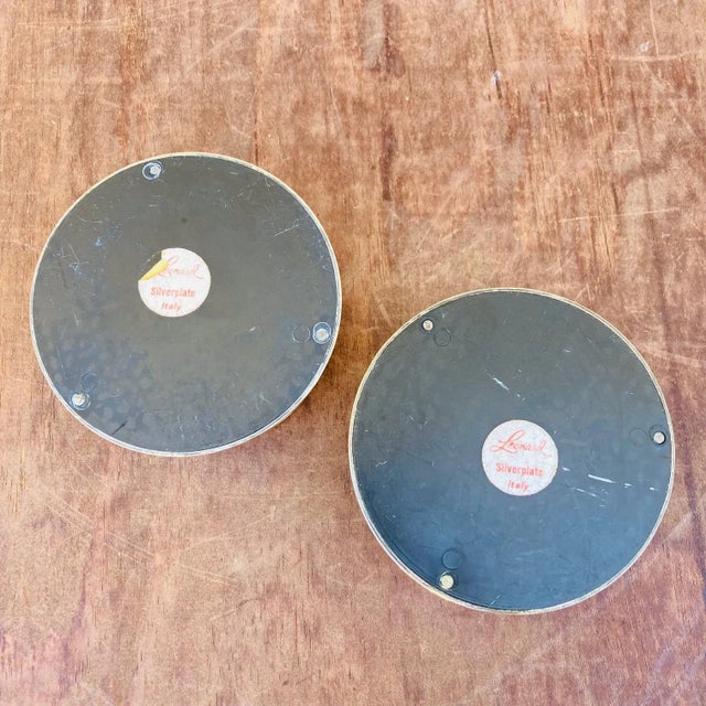 Metal Pair of Late 20th Century Italian Silverplate Cup Holders For Sale - Image 7 of 12