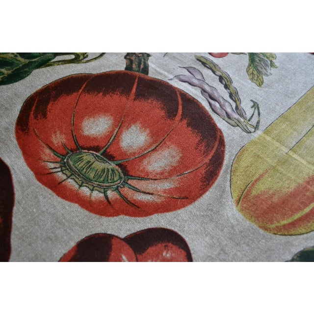 2010s Modernist Linen Fabric With Fruit Pattern by Kelly O'Neal- 14 Yards Available For Sale - Image 5 of 7